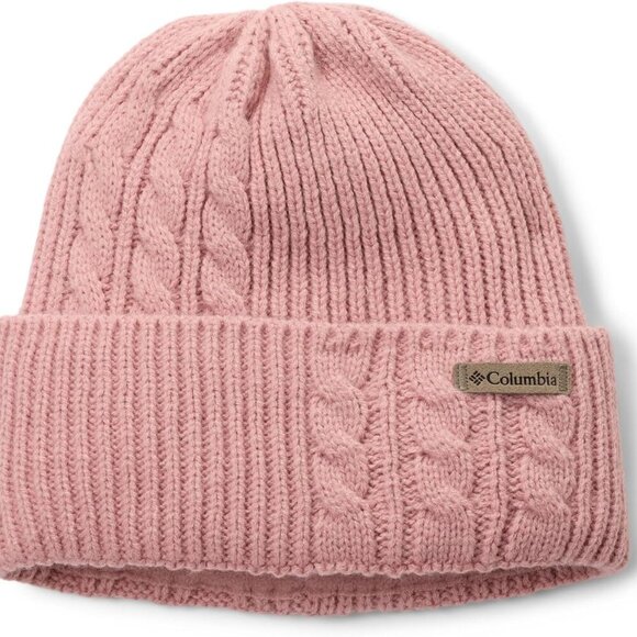 Women's Cable Knit Beanie Acrylic Fleece Lined Warm Hat for Cold Weather - Picture 1 of 4